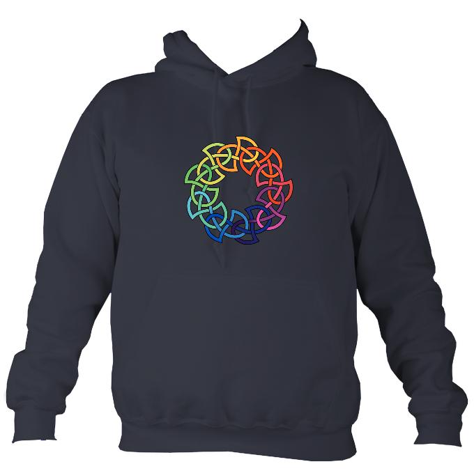 Rainbow Celtic Knot Hoodie-Hoodie-Denim-Mudchutney