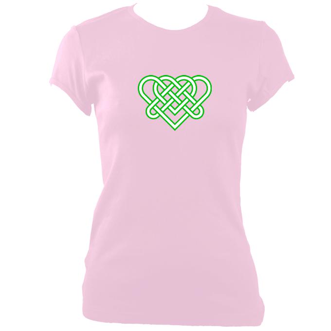 update alt-text with template Celtic Triple Heart Ladies Fitted T-Shirt - T-shirt - Light Pink - Mudchutney