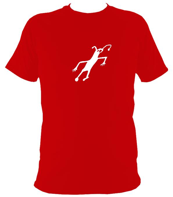 Caveman Painting T-shirt - T-shirt - Red - Mudchutney