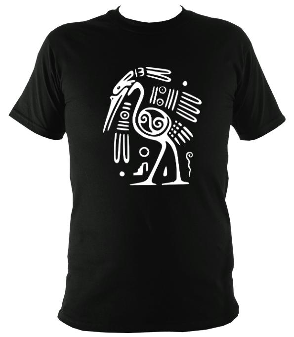 Egyptian or Tribal Style Bird - T-shirt - Black - Mudchutney