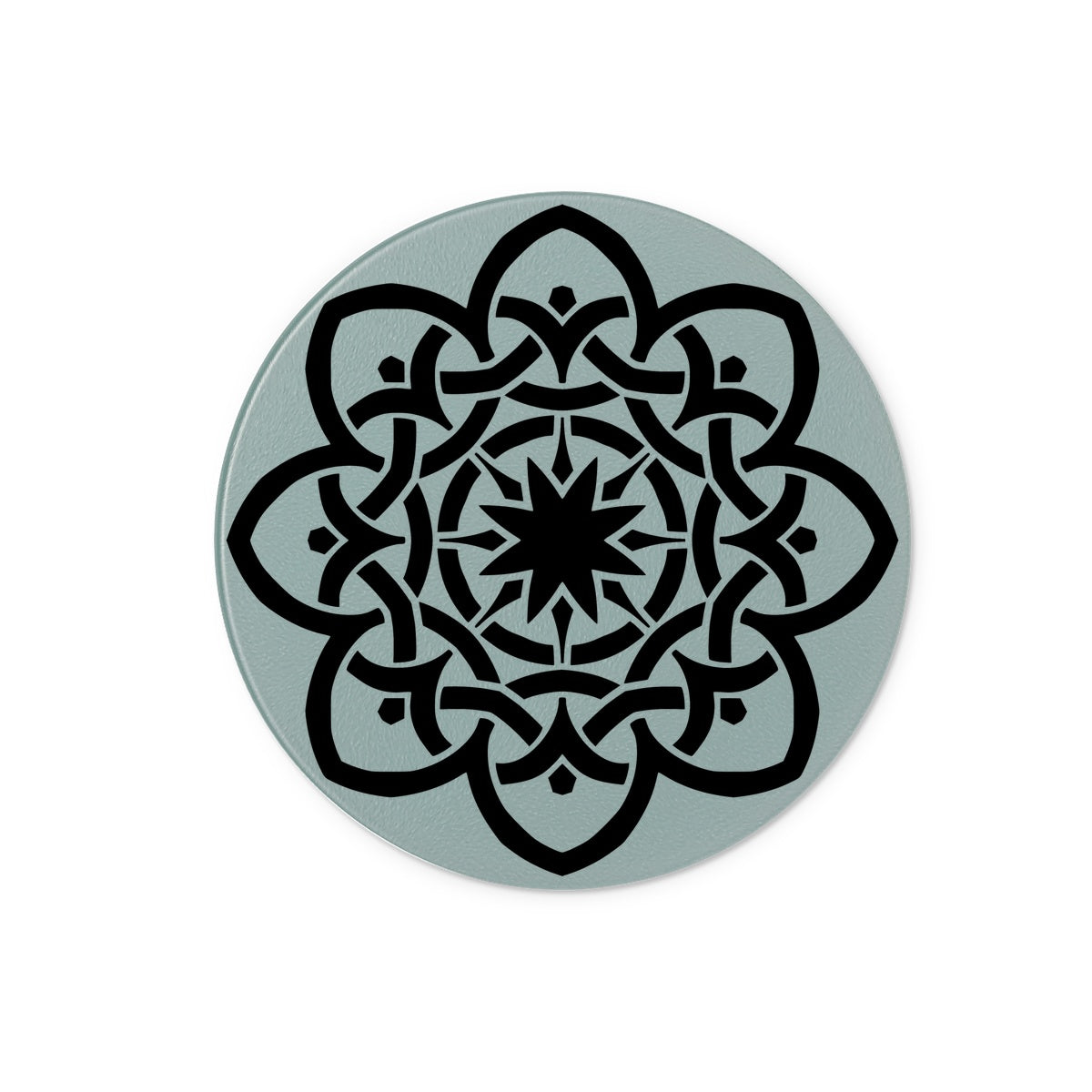 Celtic Star Flower Glass Chopping Board