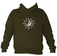 Tribal Sun Hoodie-Hoodie-Olive green-Mudchutney