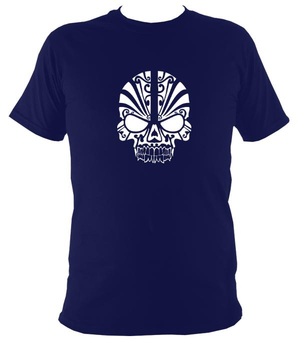 Tribal Skull T-shirt - T-shirt - Navy - Mudchutney