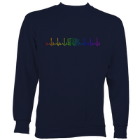 Heartbeat Melodeon in Rainbow Colours Sweatshirt