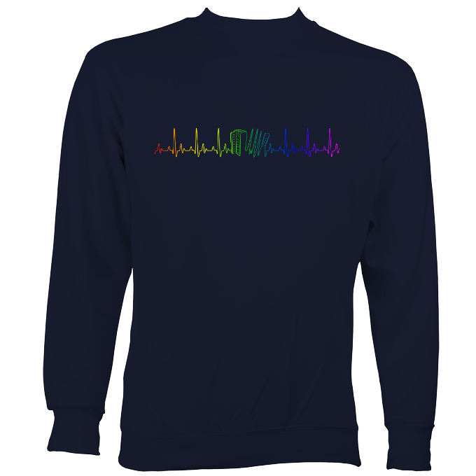 Heartbeat Melodeon in Rainbow Colours Sweatshirt