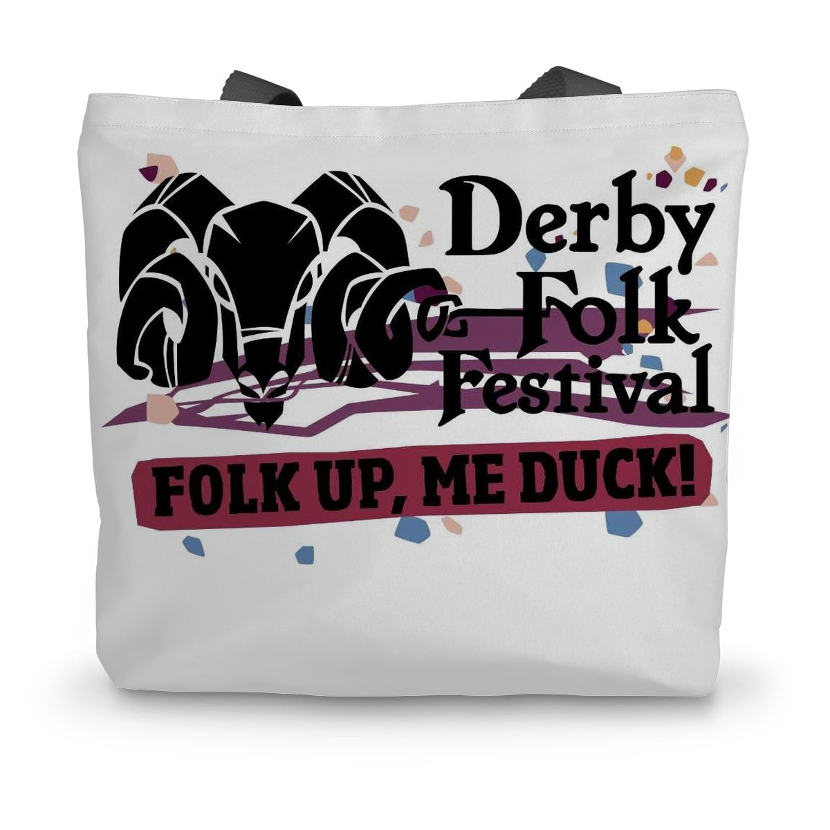 Derby Folk Festival Folk Up Me Duck! Canvas Tote Bag