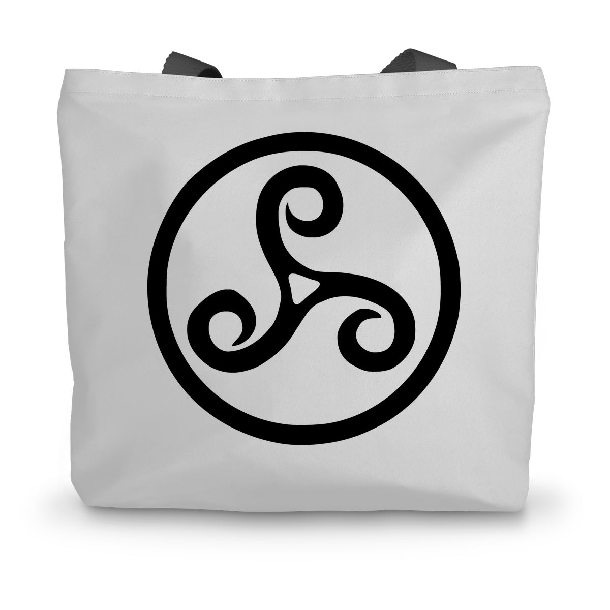 Celtic Triskelion Circle Canvas Tote Bag