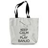 Keep Calm & Play Banjo Canvas Tote Bag