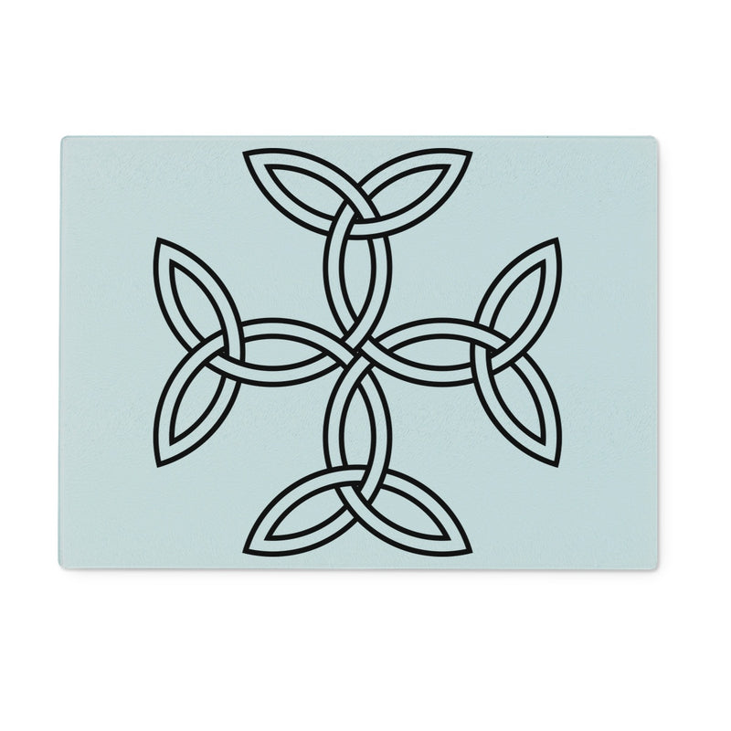Celtic 4 sided knot Glass Chopping Board