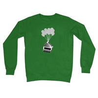 Banksy Style Accordion Crew Neck Sweatshirt