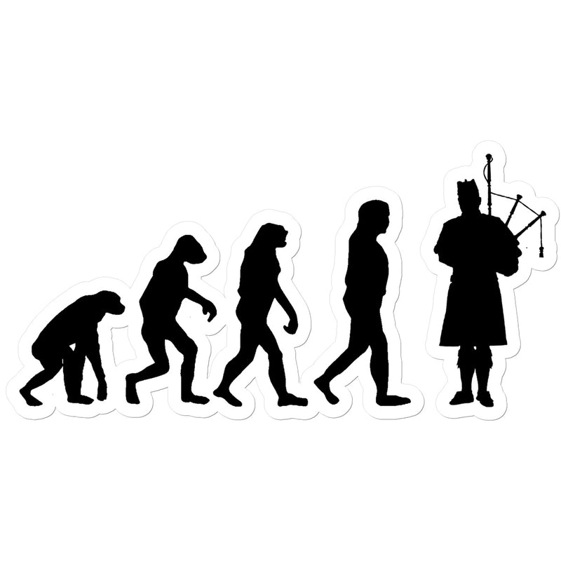 Evolution of Bagpipe Players Sticker