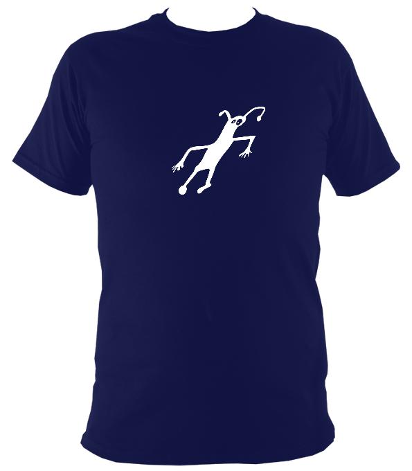 Caveman Painting T-shirt - T-shirt - Navy - Mudchutney