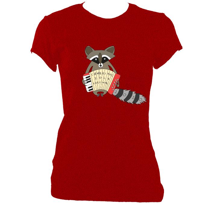 update alt-text with template Cambridge Folk Festival - Design 2 - Women's Fitted T-shirt - T-shirt - White - Mudchutney