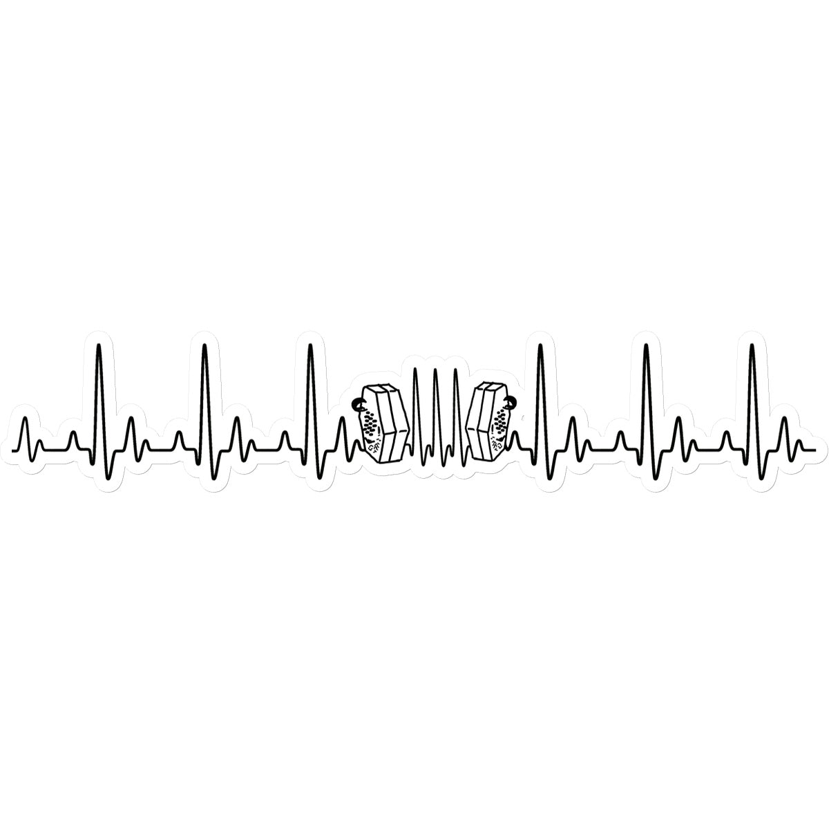 Heartbeat Concertina Sticker