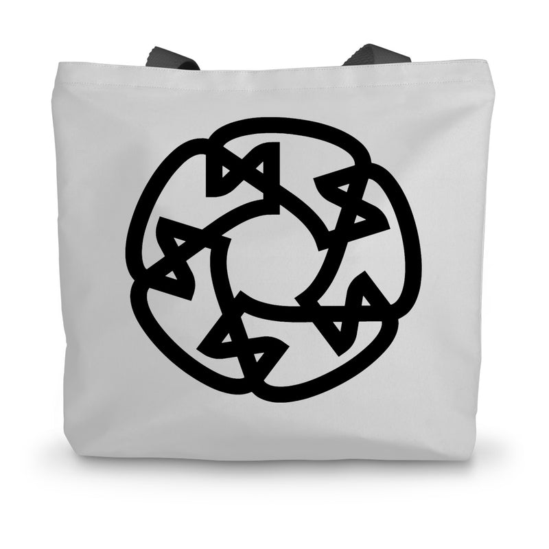 Modern Woven Celtic Canvas Tote Bag