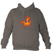 Tribal Fire Hoodie-Hoodie-Mocha brown-Mudchutney