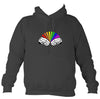 Rainbow Concertina Hoodie-Hoodie-Charcoal-Mudchutney