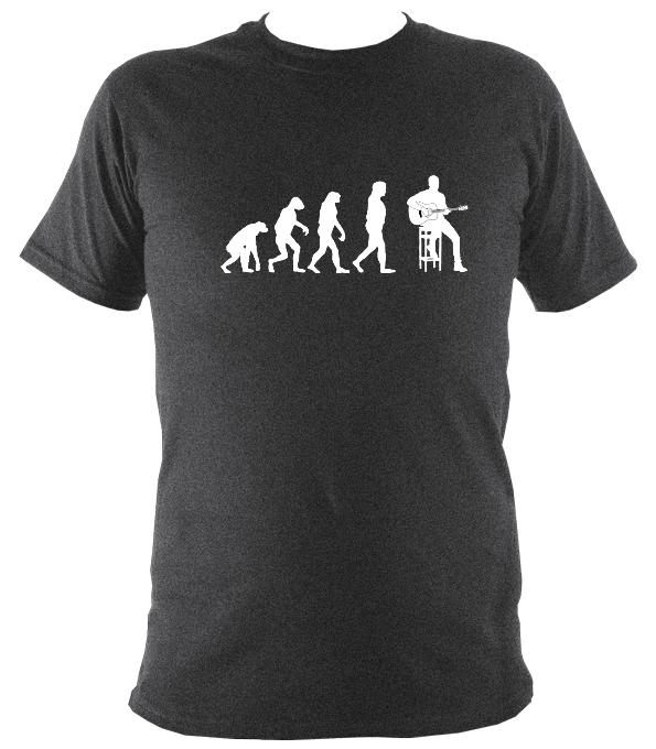 Evolution of Guitar Players T-shirt - T-shirt - Dark Heather - Mudchutney