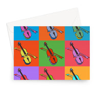 Warhol Style Fiddles Greeting Card