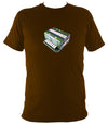 Retro Accordion / Melodeon Toy T-shirt - T-shirt - Dark Chocolate - Mudchutney