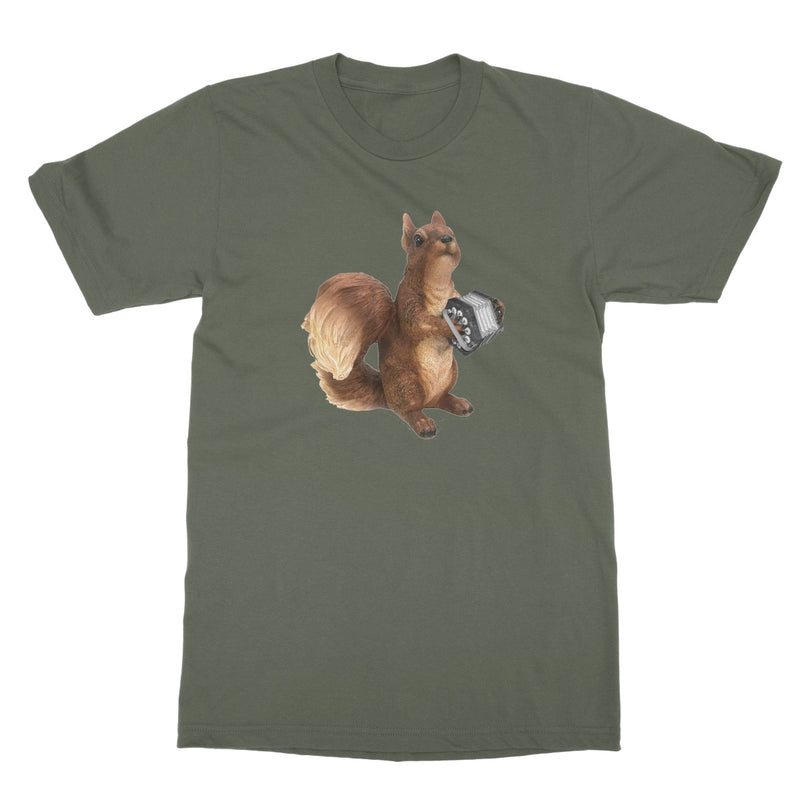 Concertina Playing Squirrel T-Shirt
