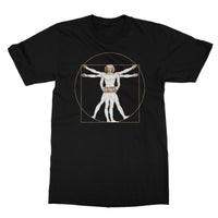 Da Vinci Vitruvian Man Concertina T-Shirt