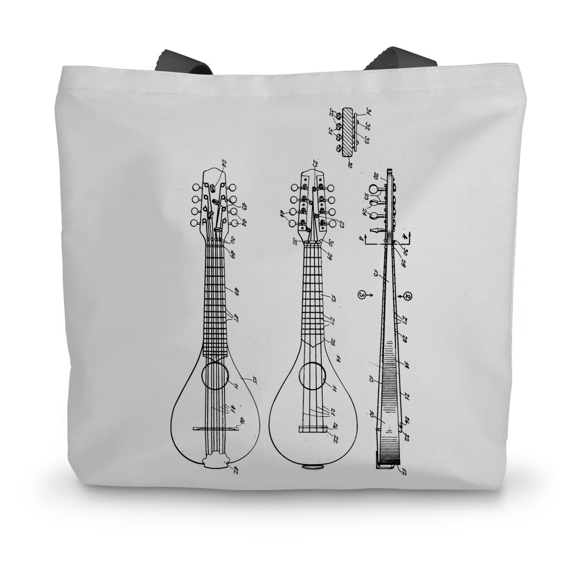 Mandolin Patent Canvas Tote Bag