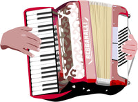 Piano Accordion and Hands T-Shirt - T-shirt - - Mudchutney