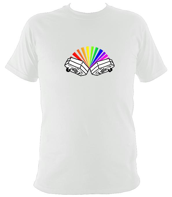 Rainbow Concertina T-shirt - T-shirt - White - Mudchutney