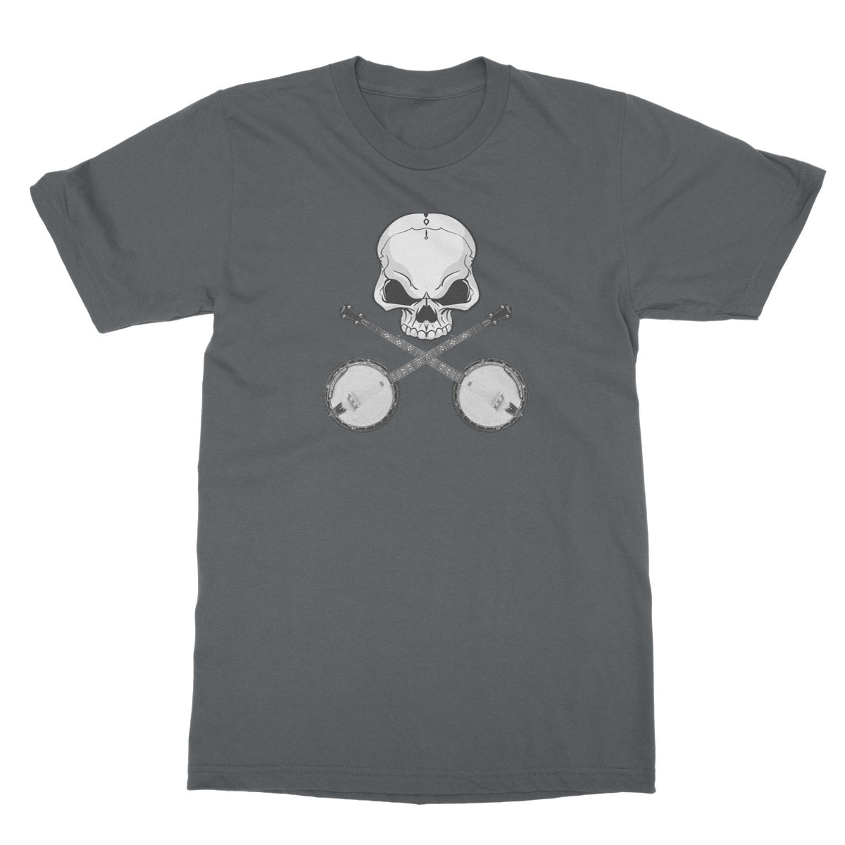 Skull and crossed Banjos T-Shirt – Mudchutney