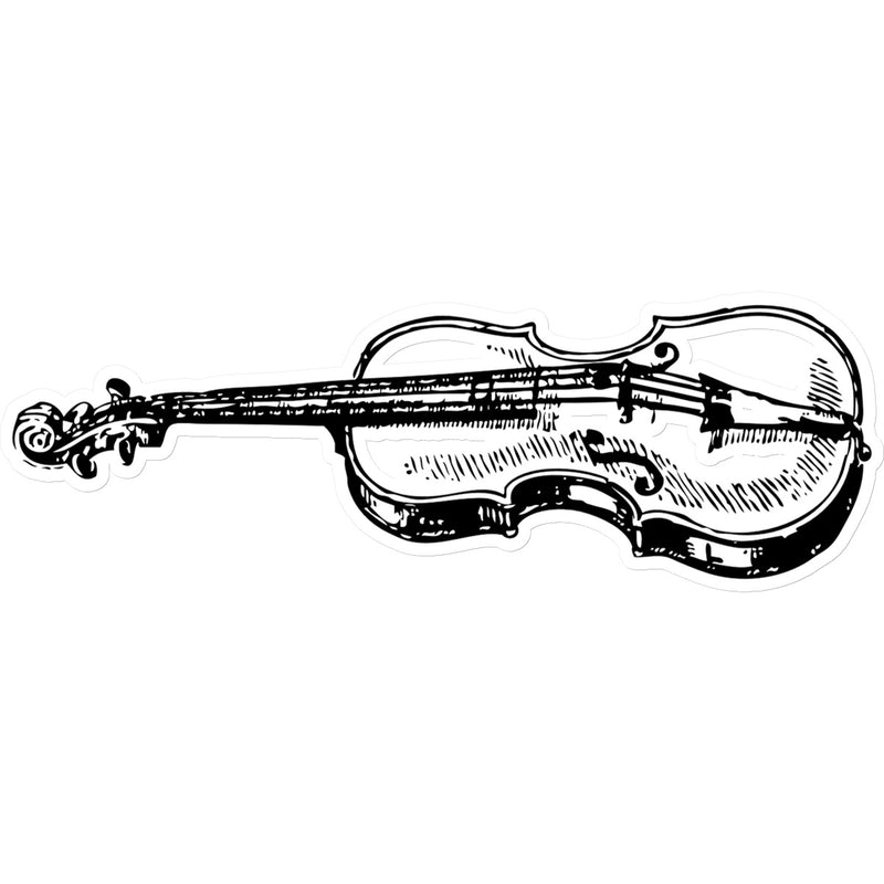 Fiddle Sketch Sticker