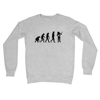 Evolution of Banjo Players Crew Neck Sweatshirt