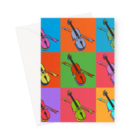 Warhol Style Fiddles Greeting Card