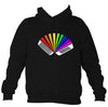 Rainbow Chromatic Accordion Hoodie-Hoodie-Jet black-Mudchutney