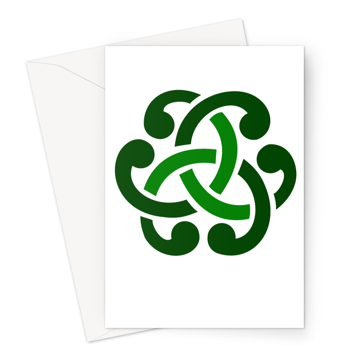 Green Celtic Knot Greeting Card