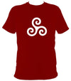 Triskelion Celtic Design T-shirt - T-shirt - Cardinal Red - Mudchutney