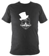 Skull in Top Hat T-shirt - T-shirt - Dark Heather - Mudchutney