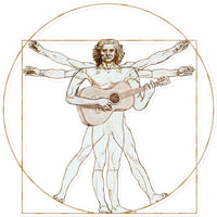 Da Vinci Guitar Sticker