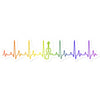Rainbow Heartbeat Fiddle Sticker
