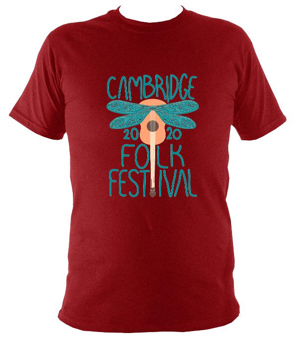 Cambridge Folk Festival - Design 1 - T-shirt - T-shirt - Antique Cherry Red - Mudchutney