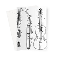 Fiddle Patent Greeting Card