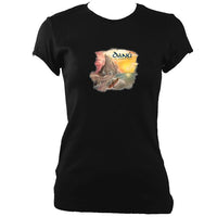 update alt-text with template Danú Ten Thousand Miles Ladies Fitted T-Shirt - T-shirt - Black - Mudchutney