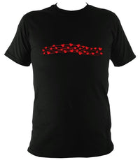Hearts Musical Stave T-shirt - T-shirt - Black - Mudchutney