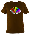 Rainbow Chromatic Accordion T-shirt - T-shirt - Dark Chocolate - Mudchutney