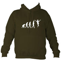 Evolution of Morris Dancers Hoodie-Hoodie-Olive green-Mudchutney