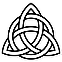 Triangular Celtic Knot Sticker