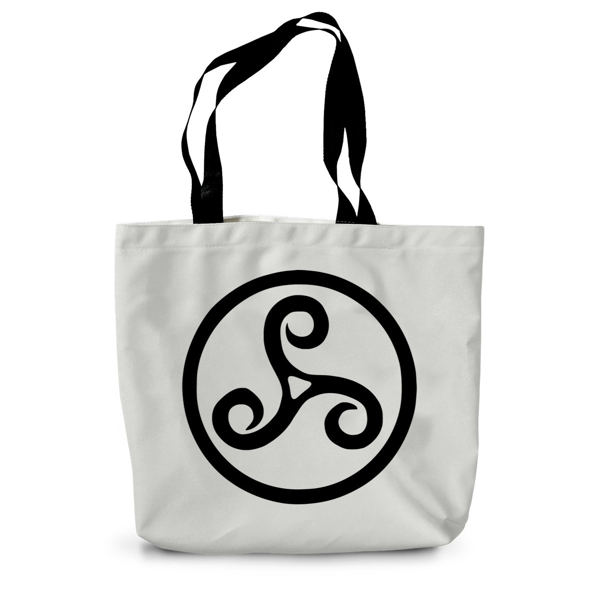 Celtic Triskelion Circle Canvas Tote Bag