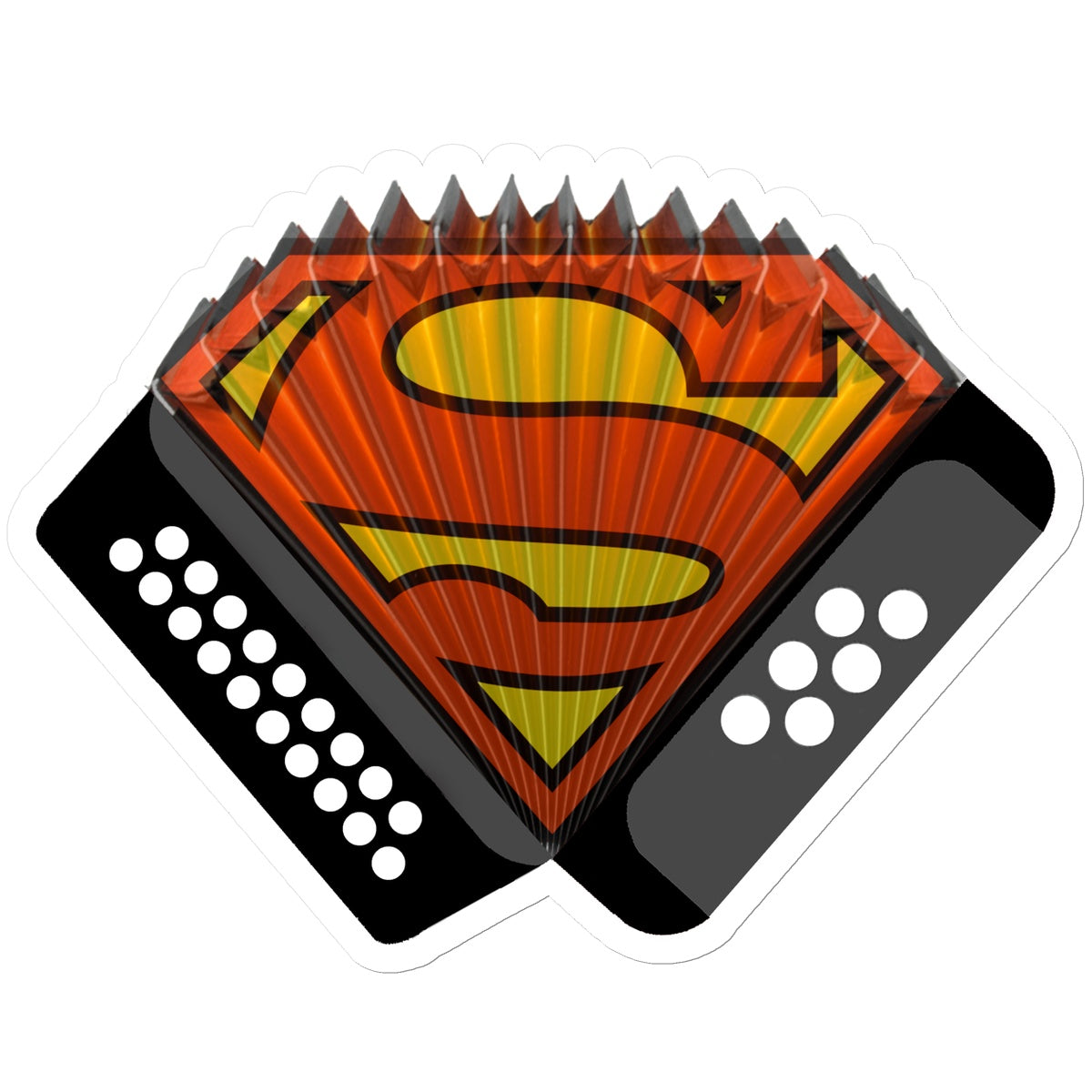 Melodeon Superman Sticker