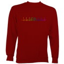 Heartbeat Melodeon in Rainbow Colours Sweatshirt