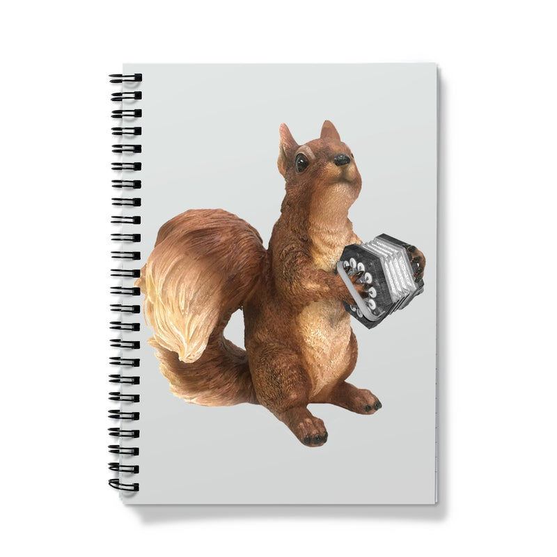 Concertina Playing Squirrel Notebook